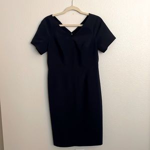Banana Republic Size 6 Petite lined Navy Blue Dress